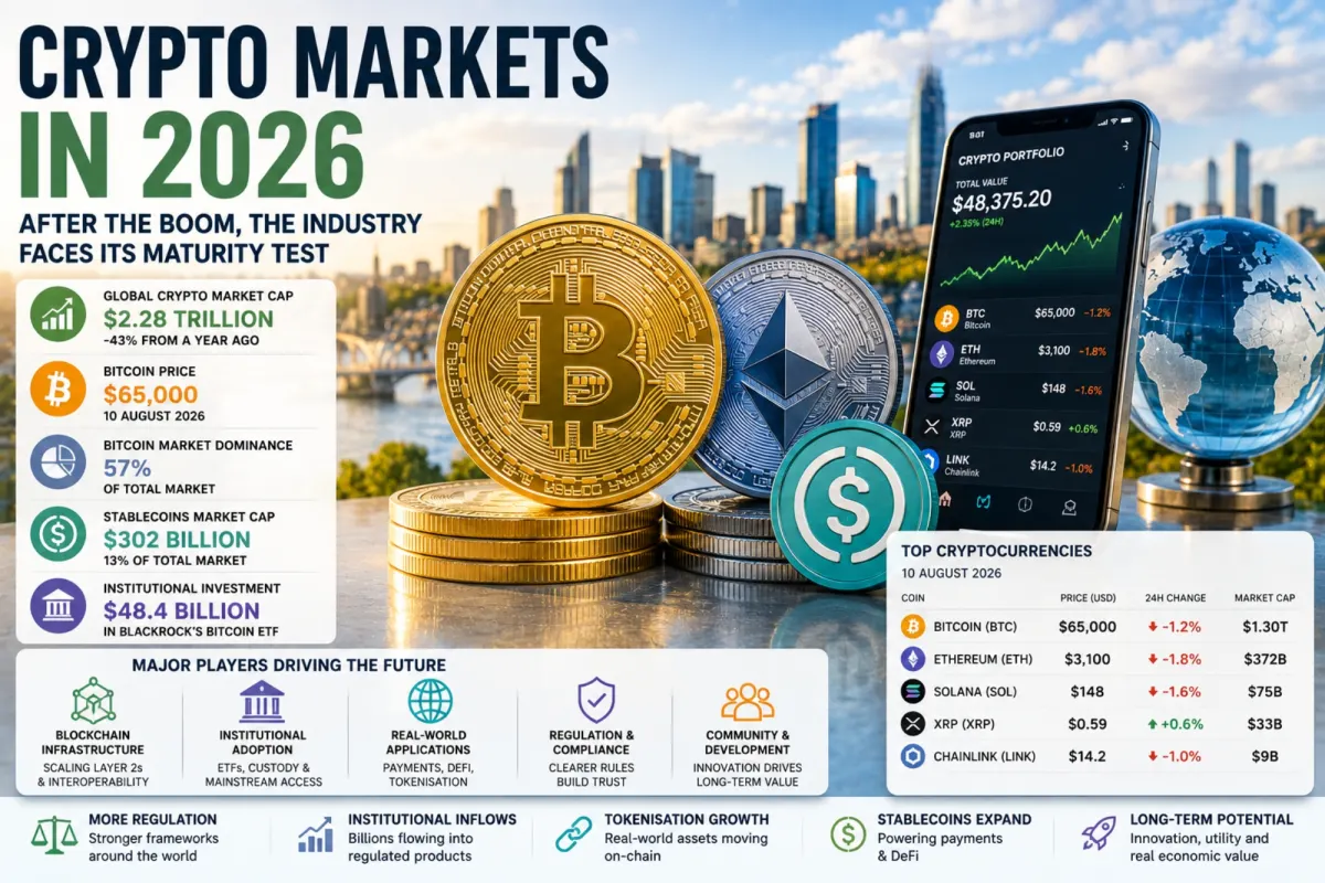 Crypto Markets in 2026: After the Boom, the Industry Faces Its Maturity Test