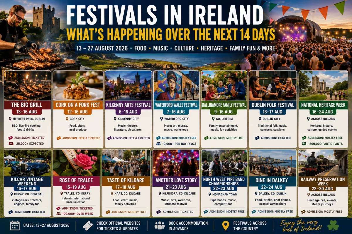 Festivals in Ireland: What’s Happening Over the Next 14 Days