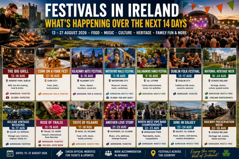 Festivals in Ireland: What’s Happening Over the Next 14 Days
