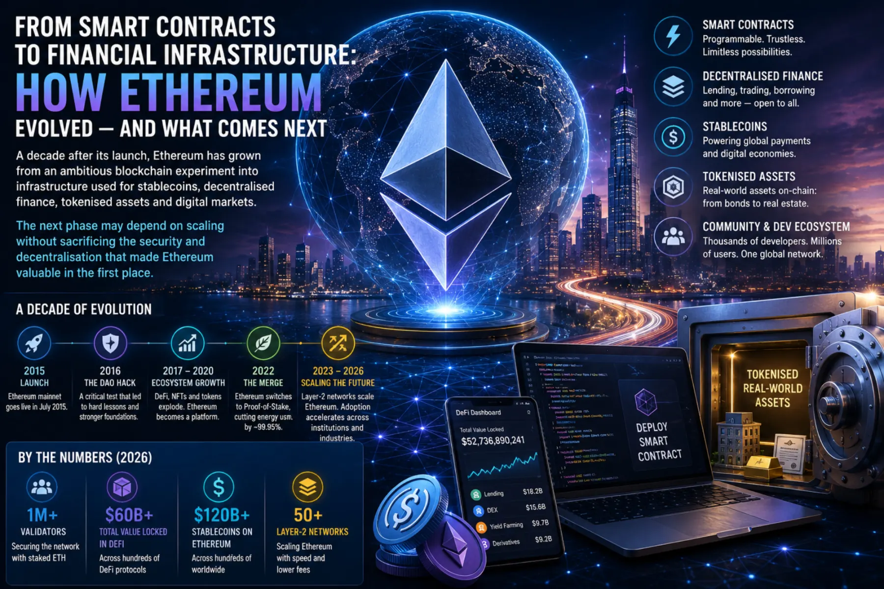 From Smart Contracts to Financial Infrastructure: How Ethereum Evolved — and What Comes Next