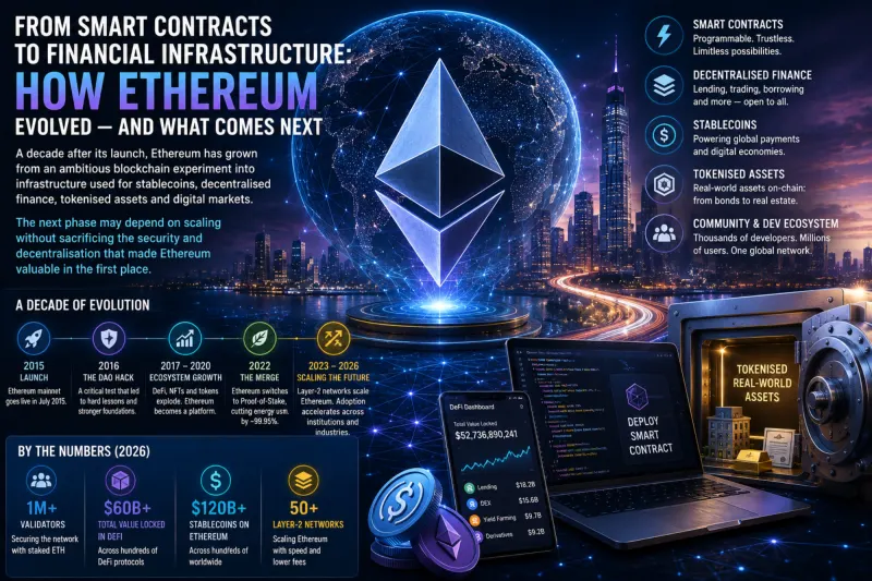 From Smart Contracts to Financial Infrastructure: How Ethereum Evolved — and What Comes Next