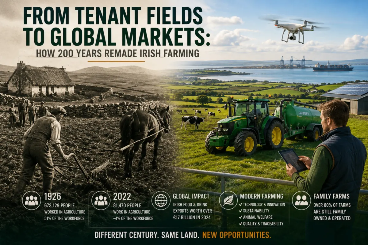 From Tenant Fields to Global Markets: How 200 Years Remade Irish Farming