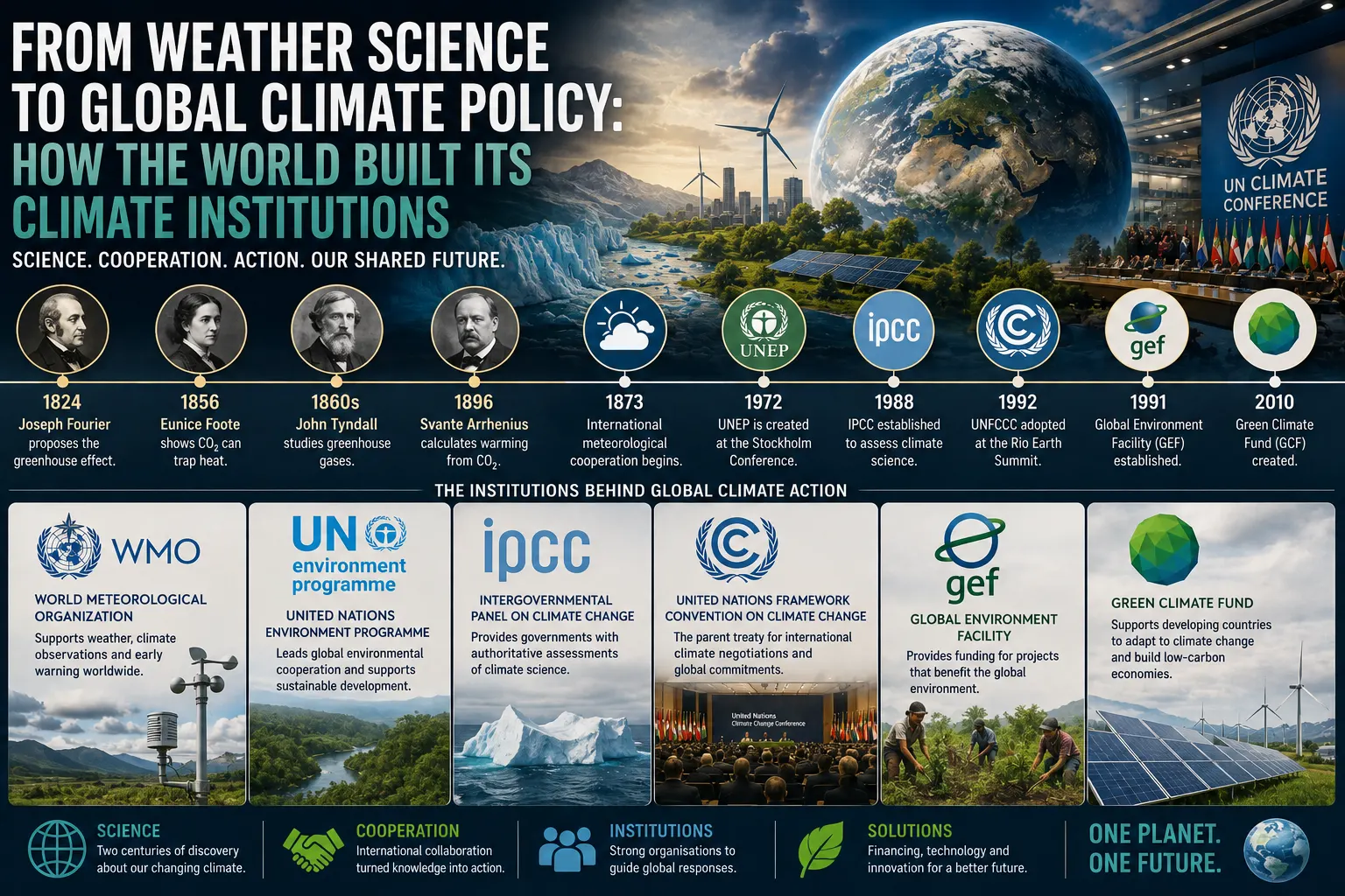 From Weather Science to Global Climate Policy: How the World Built Its Climate Institutions