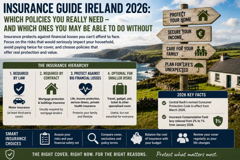 Insurance Guide Ireland 2026: Which Policies You Really Need — and Which Ones You May Be Able to Do Without