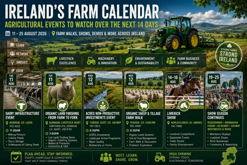 Ireland’s Farm Calendar: The Agricultural Events to Watch Over the Next 14 Days