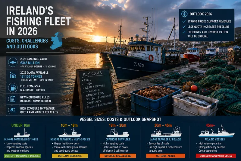 Ireland’s Fishing Fleet in 2026: What It Costs to Go to Sea — and Which Vessel Sizes Have the Strongest Outlook