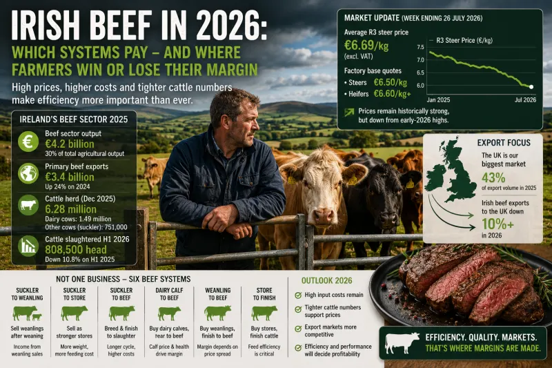 Irish Beef in 2026: Which Production Systems Pay — and Where Farmers Win or Lose Their Margin