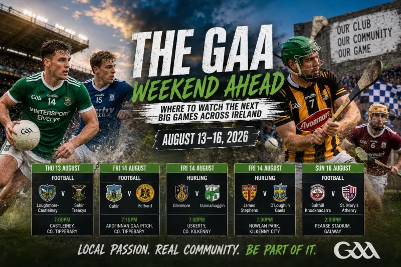 The GAA Weekend Ahead: Where to Watch the Next Big Games Across Ireland