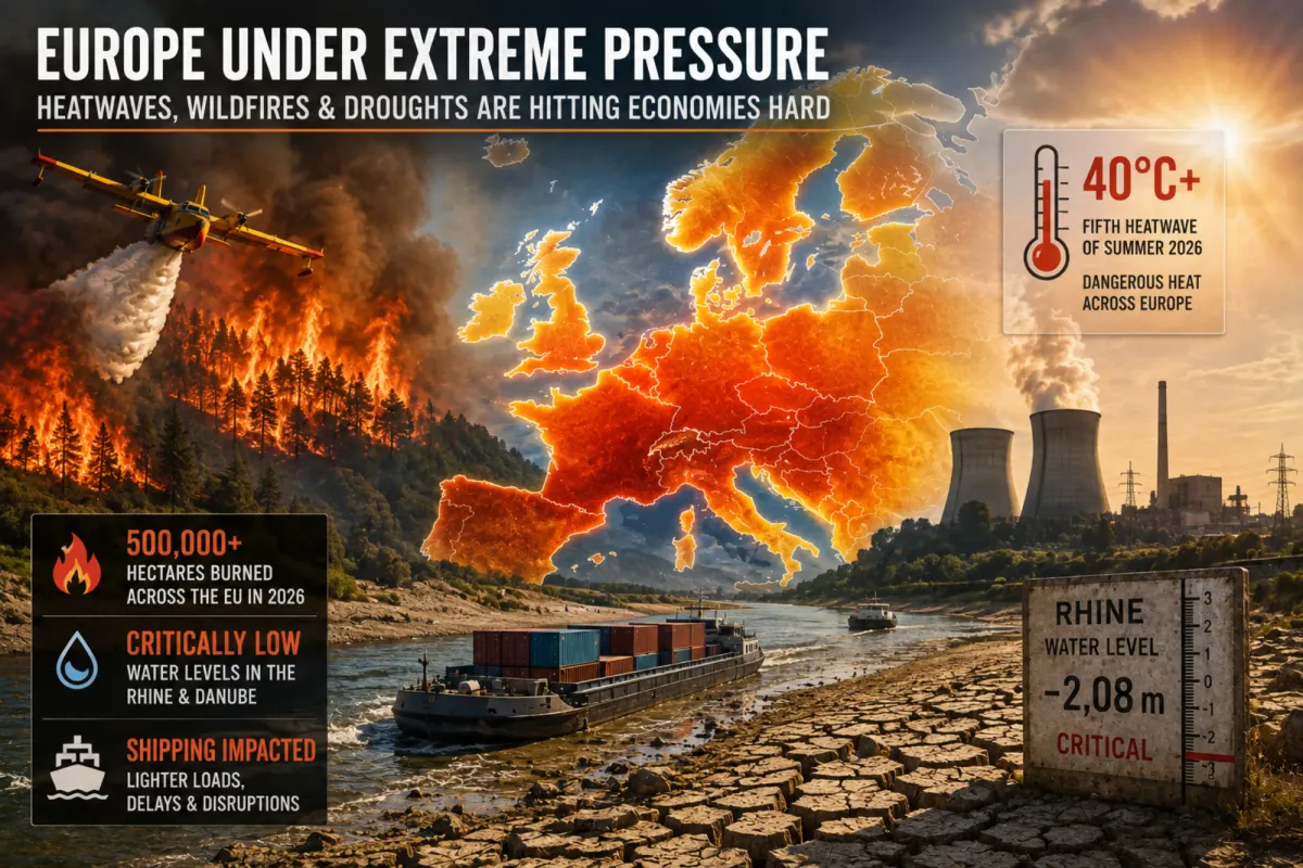When Europe’s Rivers Run Low: How Heat, Wildfires and Drought Are Becoming an Economic Test