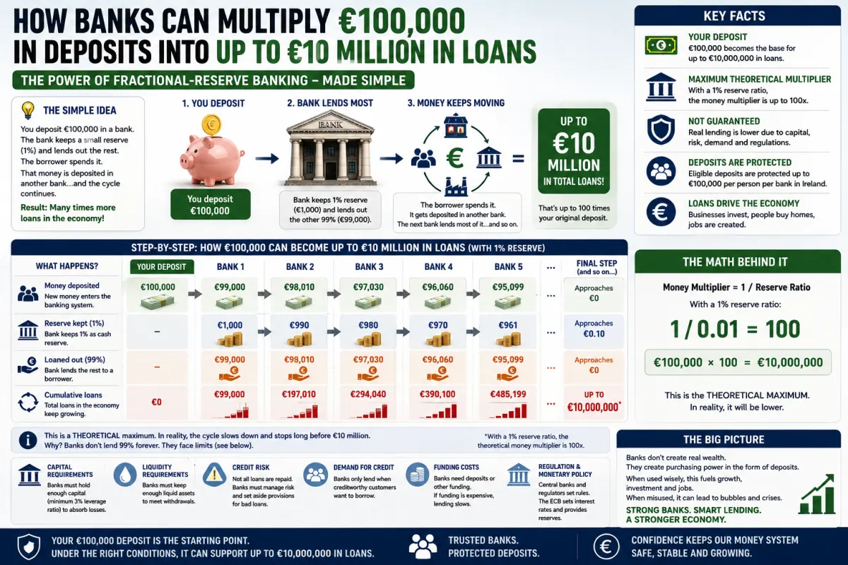 How Money Is Really Created — What Banks Do With Deposits and Why the Traditional Money Multiplier Is Misleading