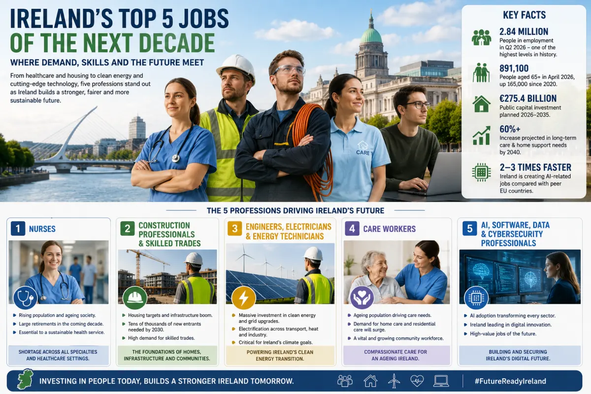 The Five Professions Ireland Will Need Most in the 2030s — and the Forces Reshaping the Labour Market